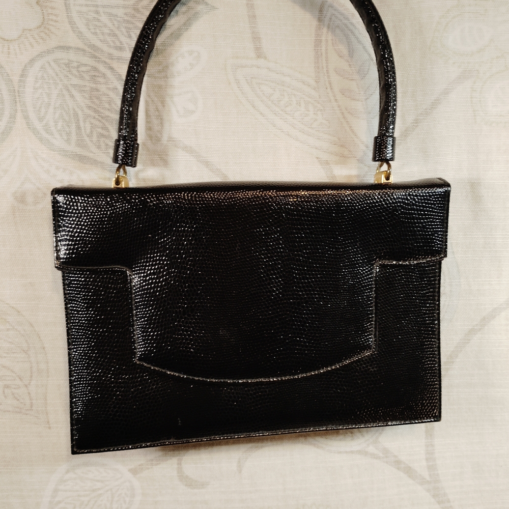 Ande' Vintage Chic Black Textured Bag